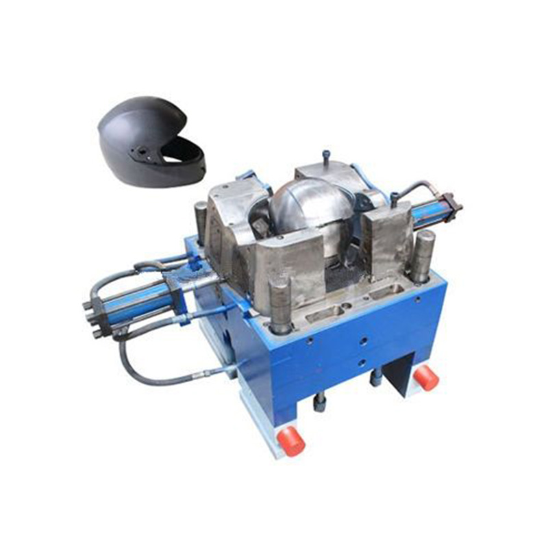 Motorcycle integrated helmet with wind shield mould
